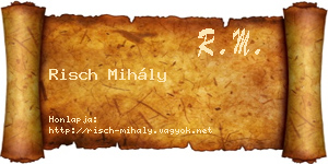 Risch Mihály névjegykártya